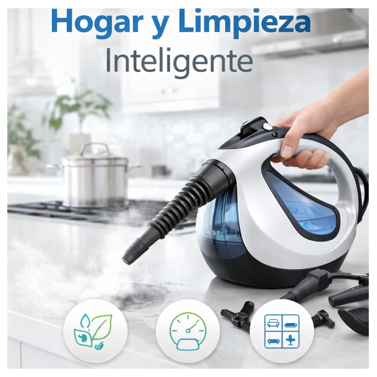 Limpiador de vapor portátil para limpieza profunda del hogar sin químicos 