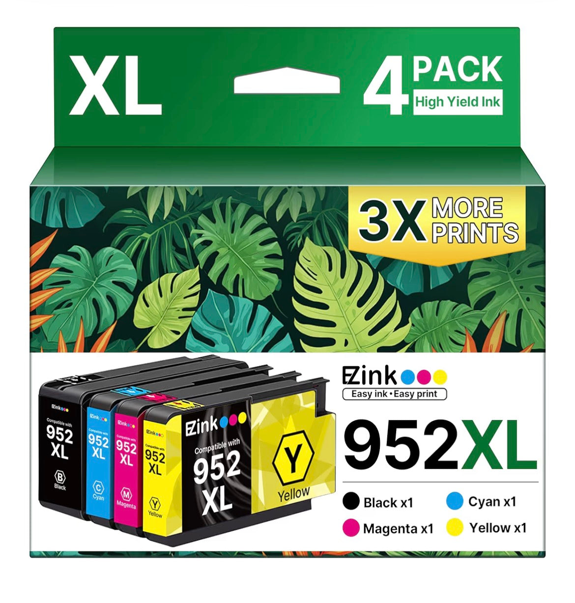 Cartuchos de tinta 952XL compatible. Pack de 4 Colores Alto Rendimientos